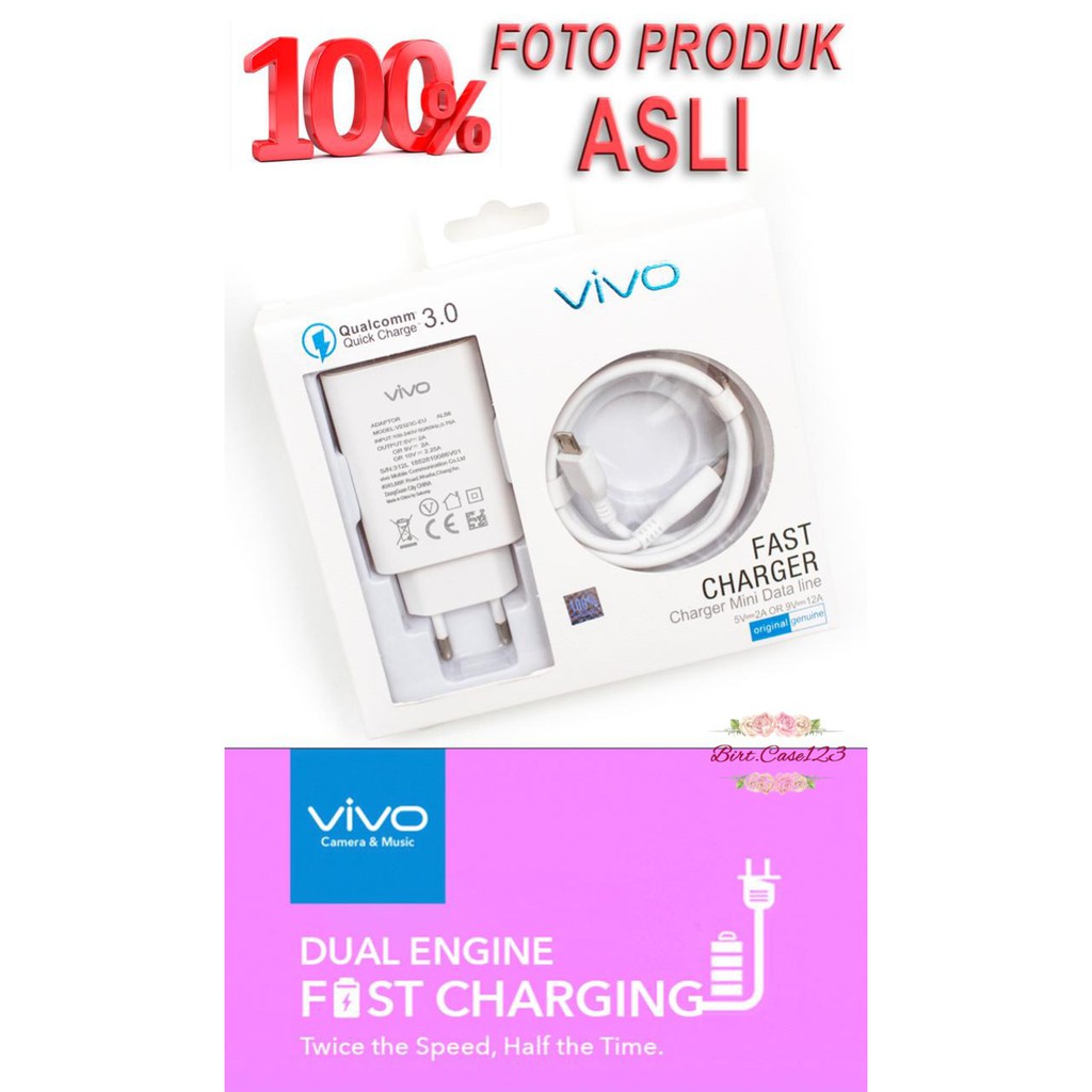 CHARGER CASHAN VIVO V19 Y20 Y30 Y50 V17PRO ORIGINAL FAST CHARCING TYPE C USB BC1108