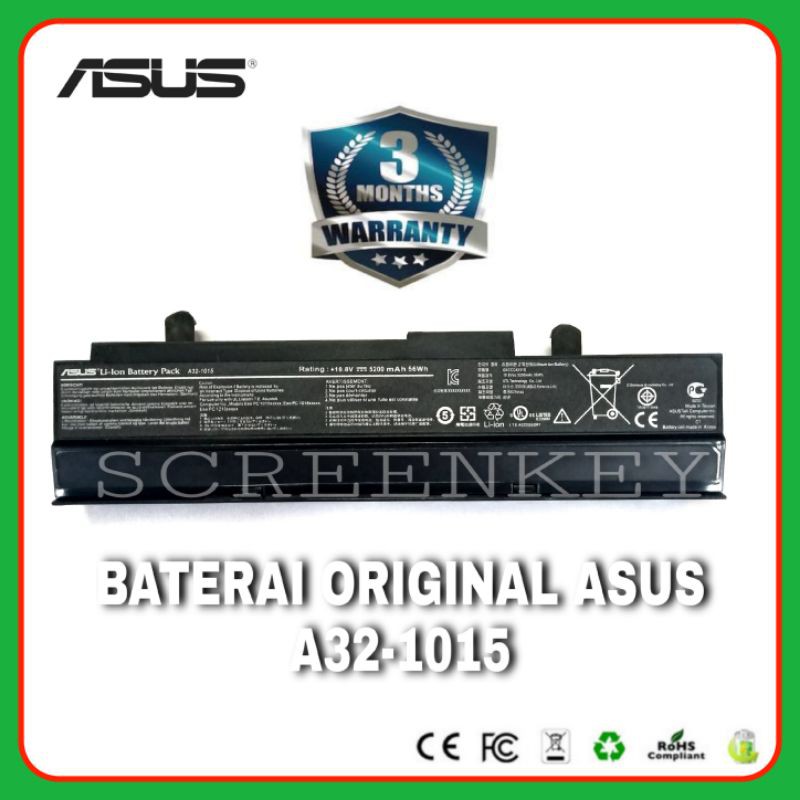 Baterai Laptop Asus Eee PC 1015 1015P 1015PN 1015PEM 1015T 1215 1016 1016P 1215 1215N A32-1015