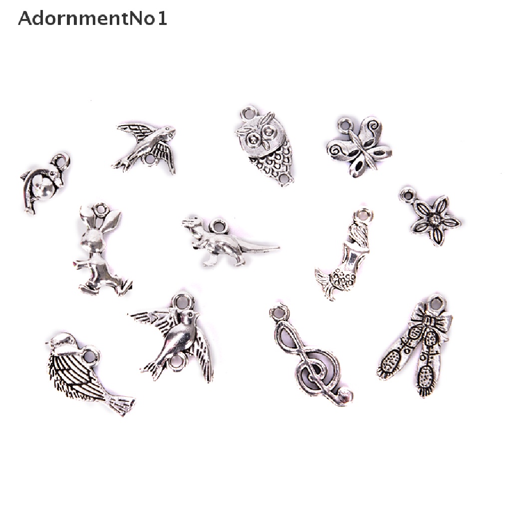 (AdornmentNo1) 100pcs / Lot Liontin Silver Tibet Campur Untuk Membuat Perhiasan DIY