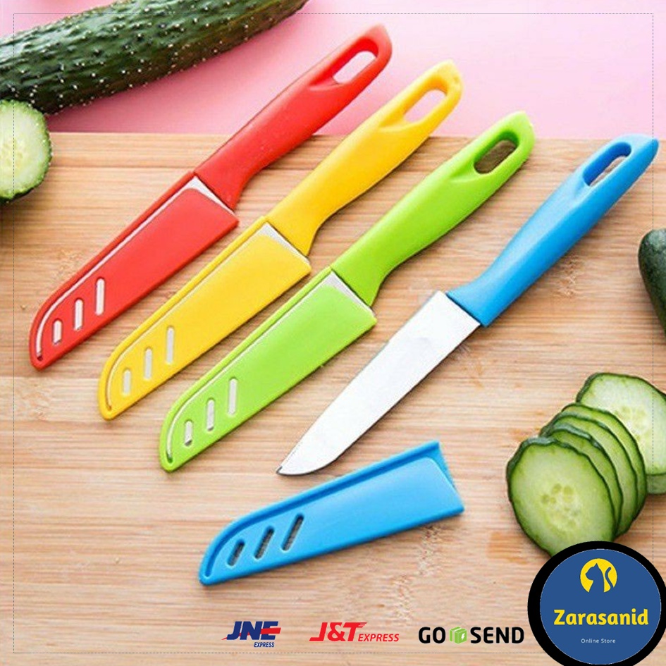 PISAU DAPUR STAINLESS  SARUNG LOGO APEL  KNIFE APPLE