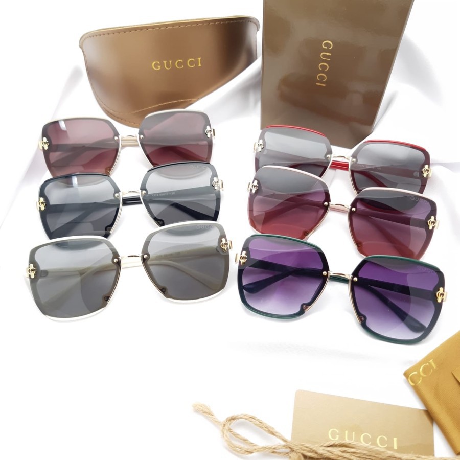 *COD* Kacamata Hitam Wanita MURAH Fashion Guccii 1374 (paket hemat)
