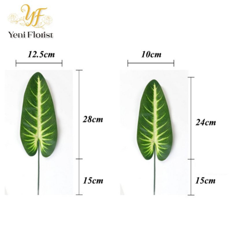 daun artificial / daun palsu / daun jari / daun monstera / daun palem