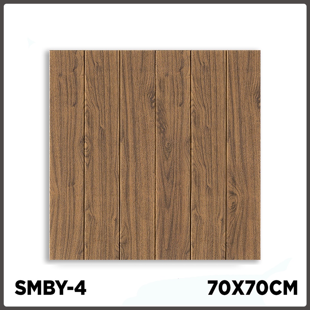 Wallpaper dinding 3d motif kayu wood foam Dekorasi Kamar murah 70x70cm-KAYU 3mm SMBY-4