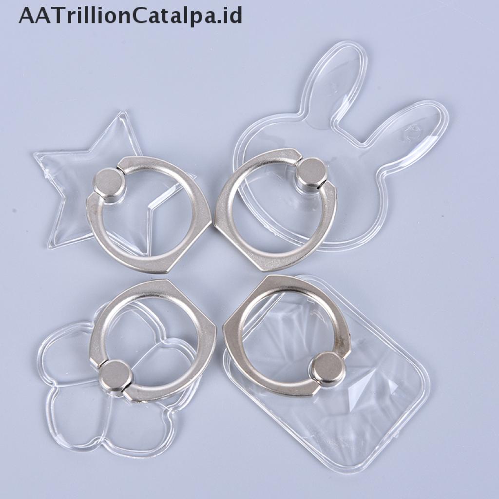 (AATrillionCatalpa) Ring Stand Holder Hp Universal Transparan Bisa Berputar 360 °