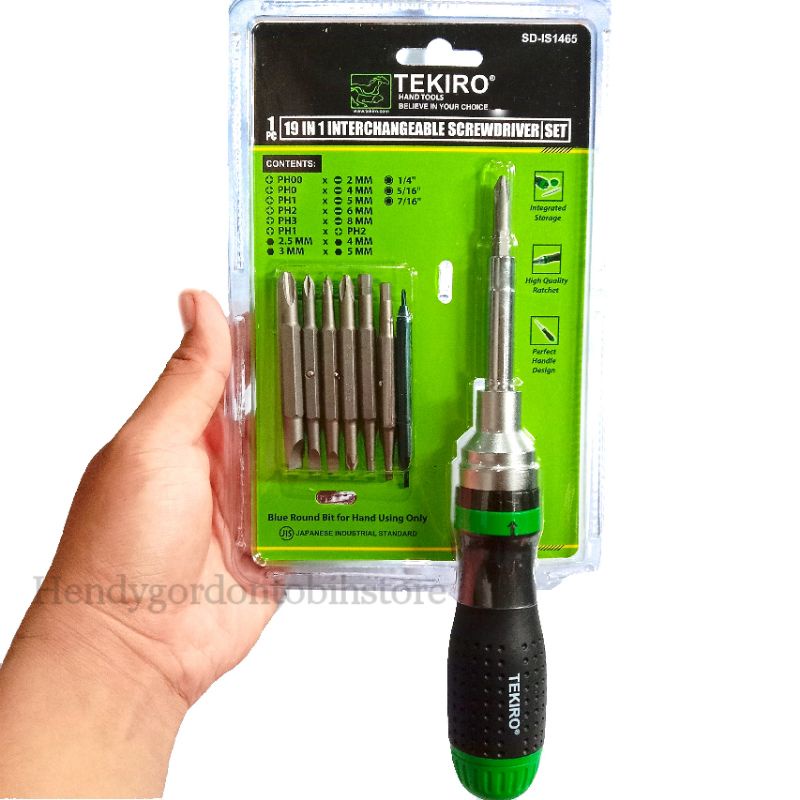 Obeng Tekiro set 19 in 1 tekiro / Obeng Ratchet set tekiro / tekiro obeng set 19in1 Ratchet