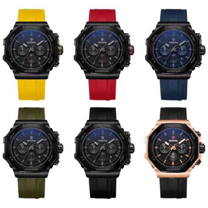Jam Tangan Pria Expedition 6816 / E6816 / E 6816 Rubber Original Dhakiydano