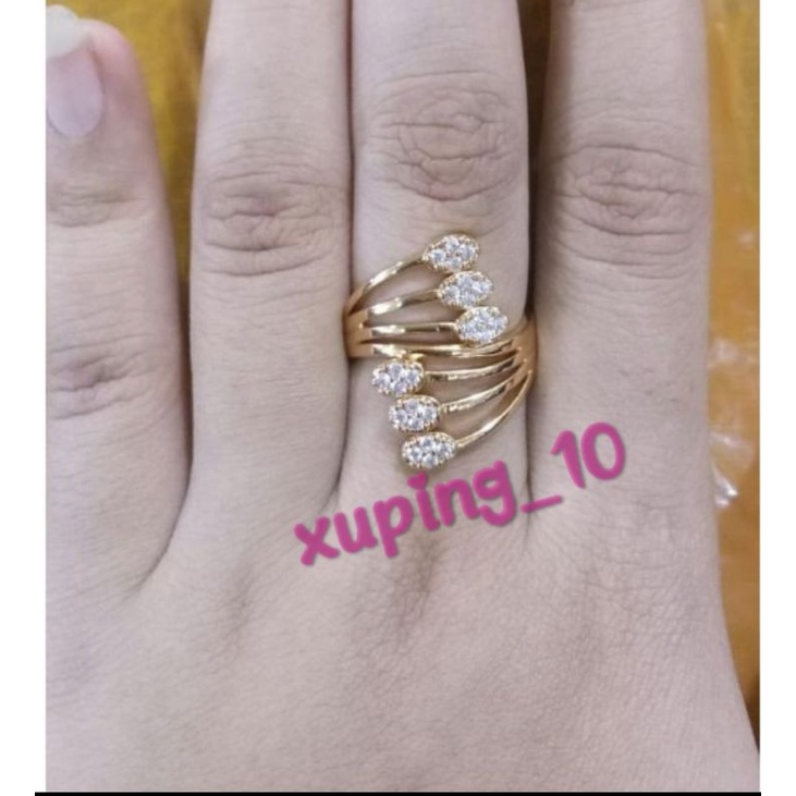 cincin xuping permata enam kekinian