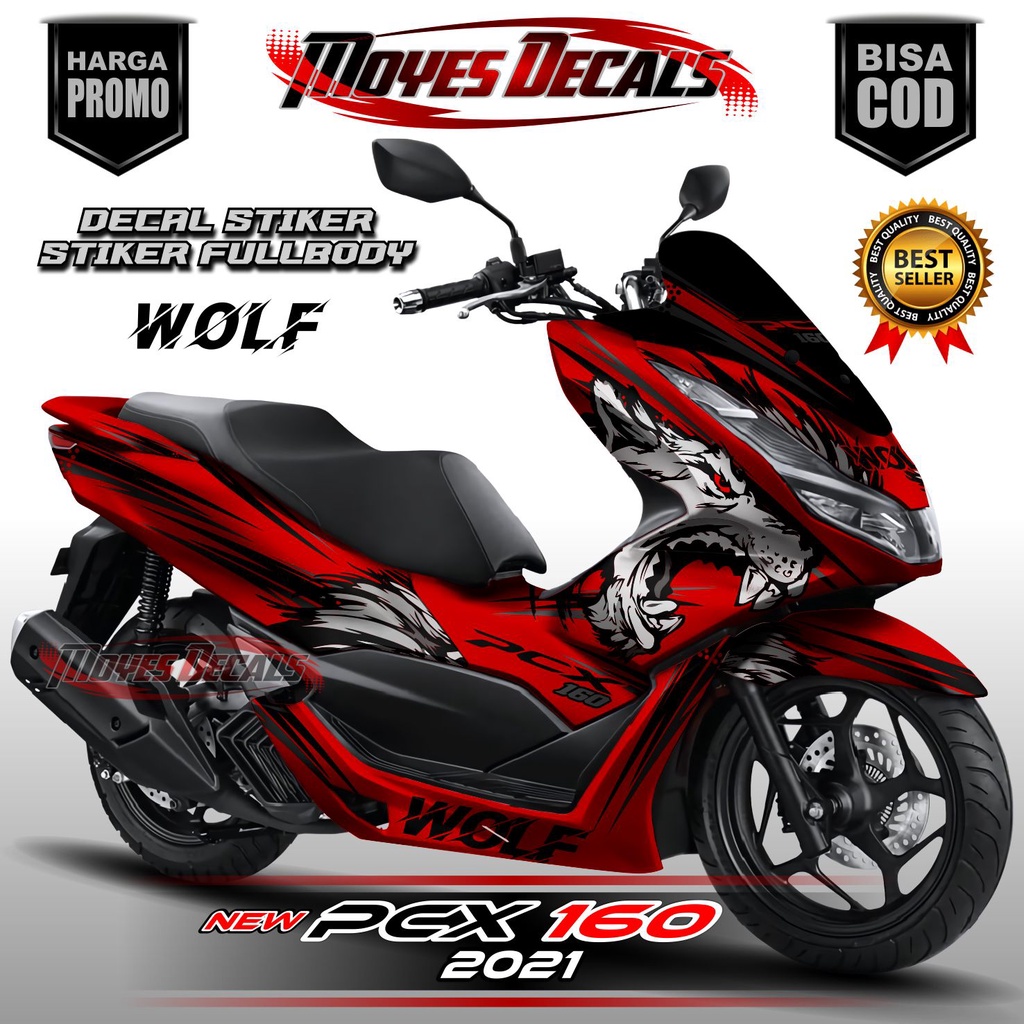 Stiker Decal PCX 160 2021 Wolf Decal Honda PCX 160 2021 Fullbody