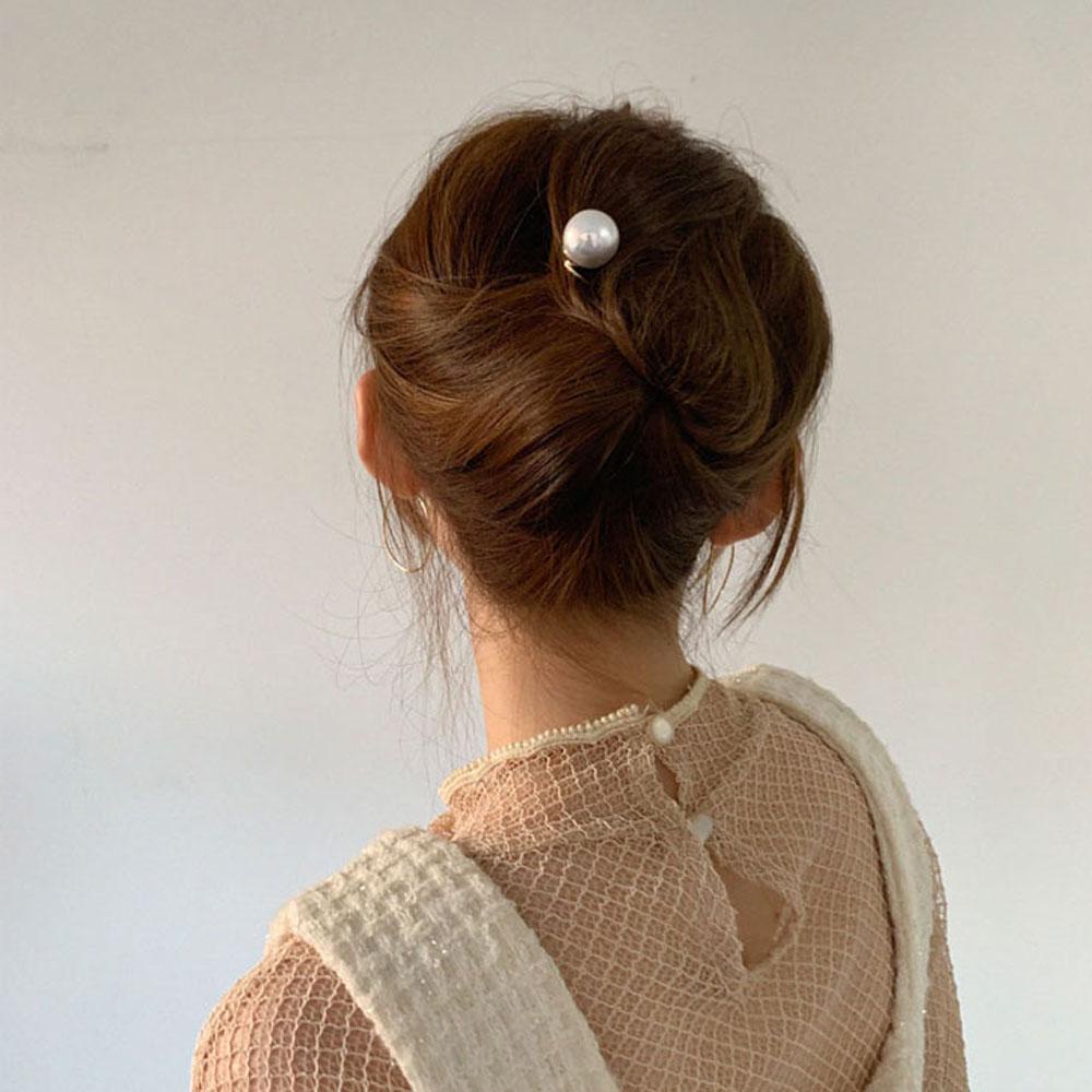 Agustina Mutiara Rambut Stik Wanita Sederhana Pengantin Pernikahan Hiasan Kepala Berbentuk U Jepit Rambut