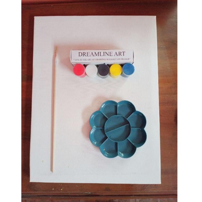 

⸨GaK ♜⸩ KANVAS LUKIS 30x40cm PAKET LENGKAP / CAT ACRYLIC / KUAS NO.1 / PALET |Promo lagi