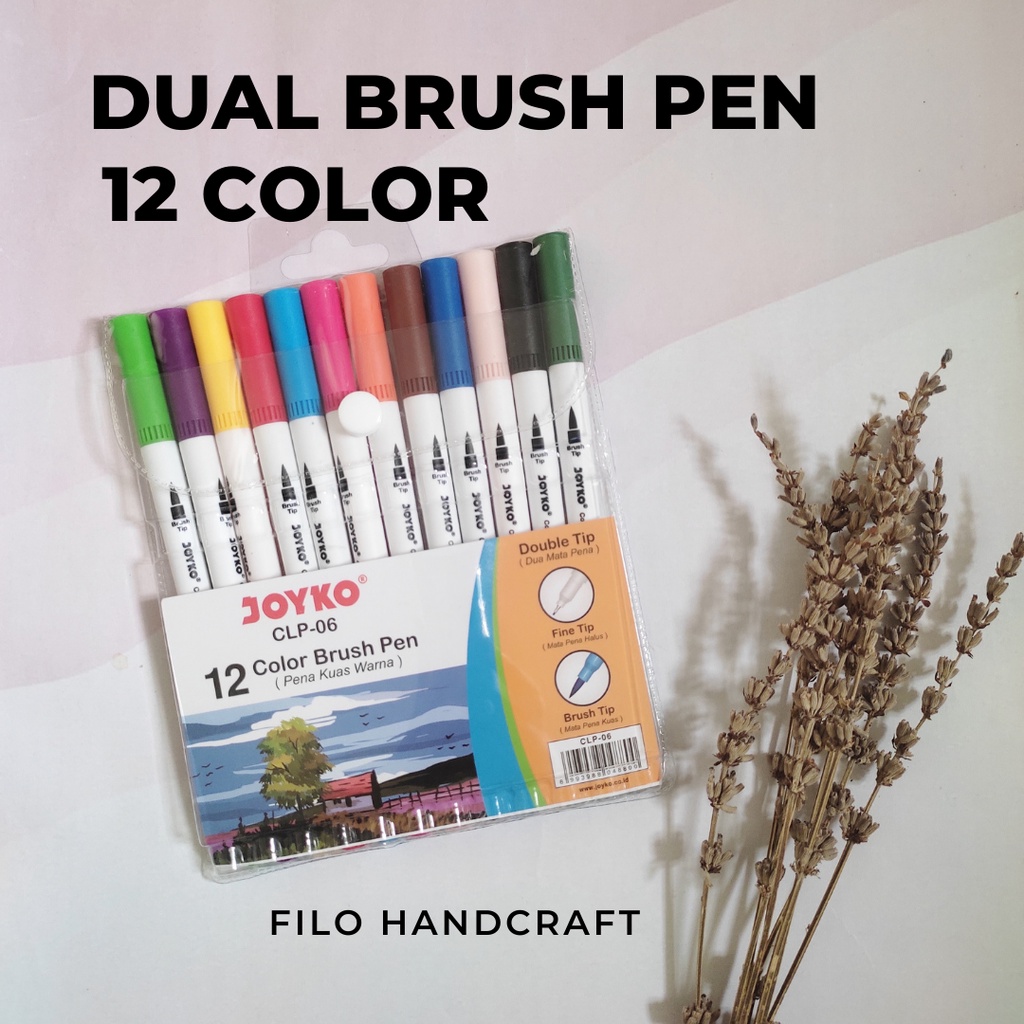 

Dual Brush Pen JOYKO 12 Warna