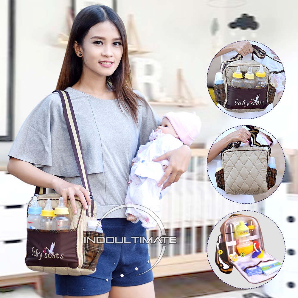 (Bisa COD) Tas Bayi BABY SCOTS Tas Perlengkapan Bayi Tas Popok Bayi Tas Diaper Bayi Baby Diaper Bag 
