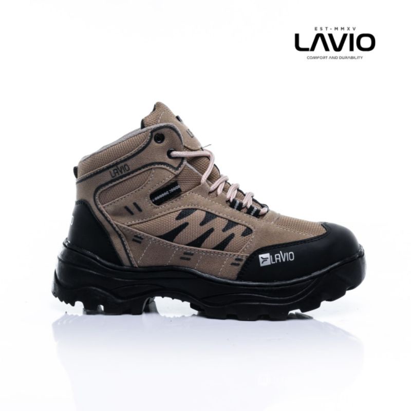 Sepatu Boot Wanita Safety Ujung Besi Boots Outdoor Gunung Touring Hiking Lavio Axel Original High Premium Quality