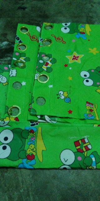 Gorden Tirai Motif Karakter Keropi Singing Smokering ( 1 Kg Muat 4 Pcs )