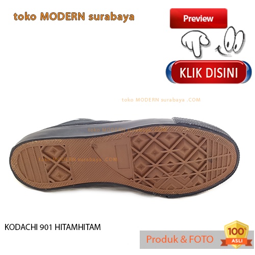 Sepatu pria sekolah casual boot tinggi tali KODACHI 901 HITAM HITAM