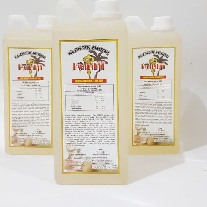 

New Minyak Klentik Alami Kuntji 1 Liter / Minyak Kelapa Murni 1000ml