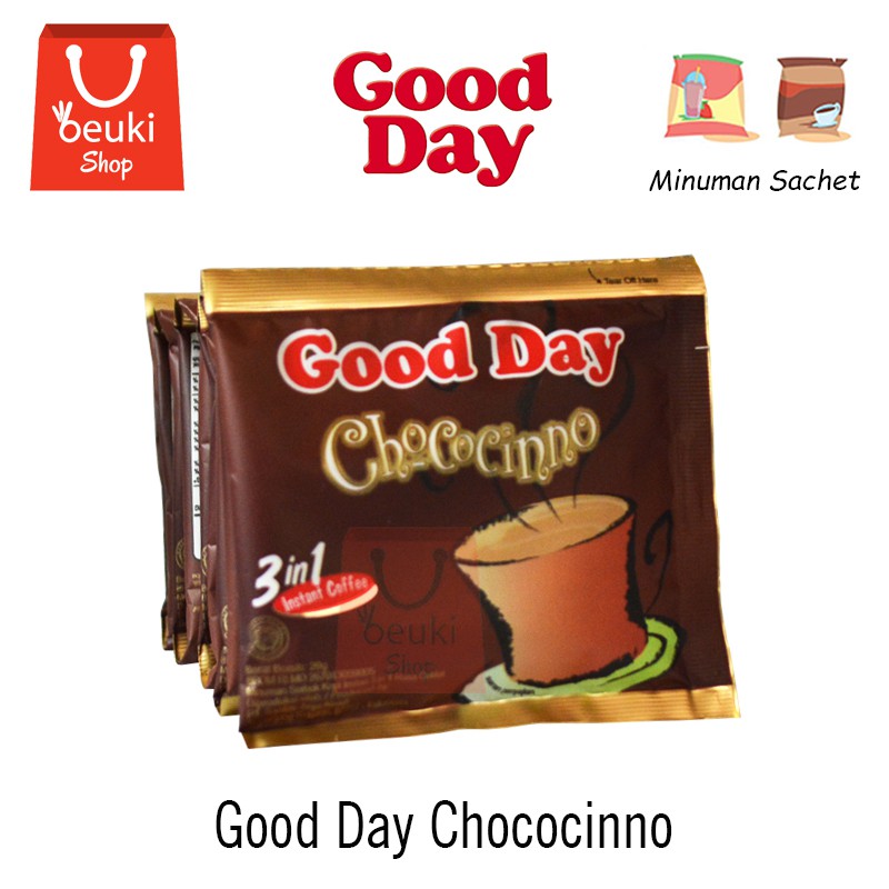 

Good Day Chococinno Kopi 3in1 Rasa Kopi Coklat Nikmat - 10pcs x 20gr