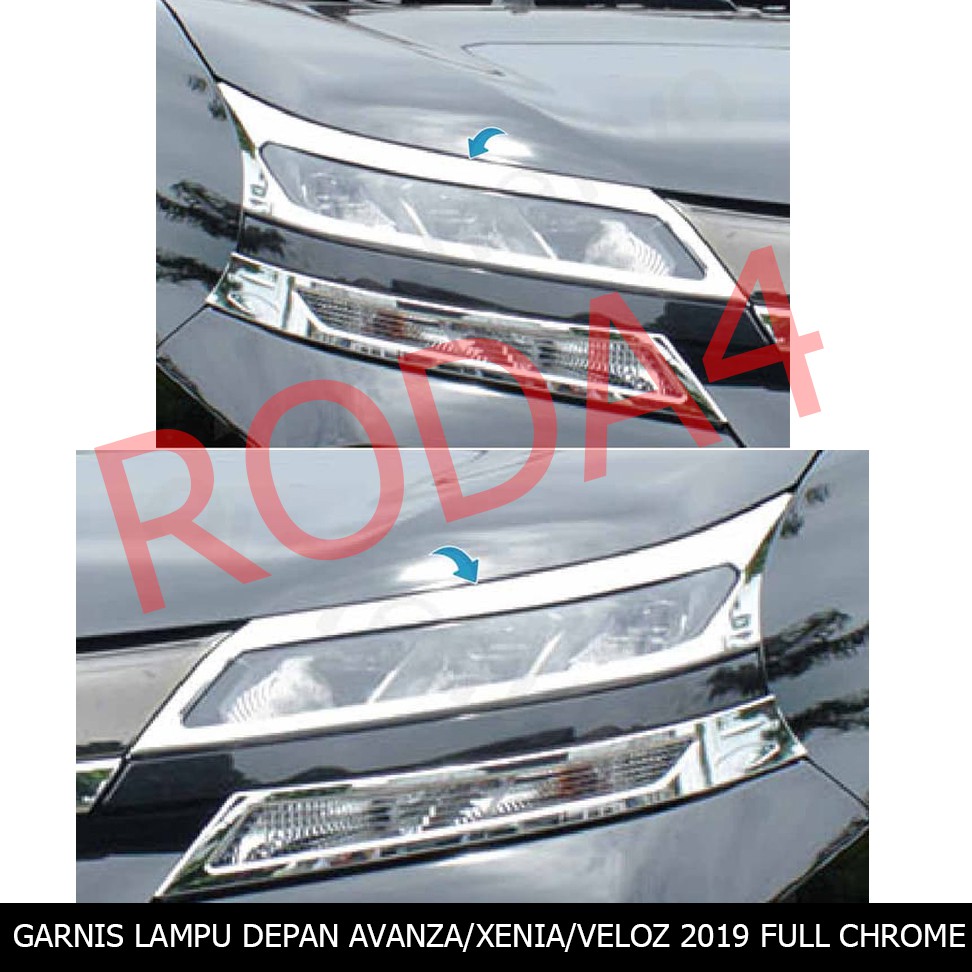 Garnish Lampu Depan Grand Avanza Veloz Great Xenia 2019 Full Chrome