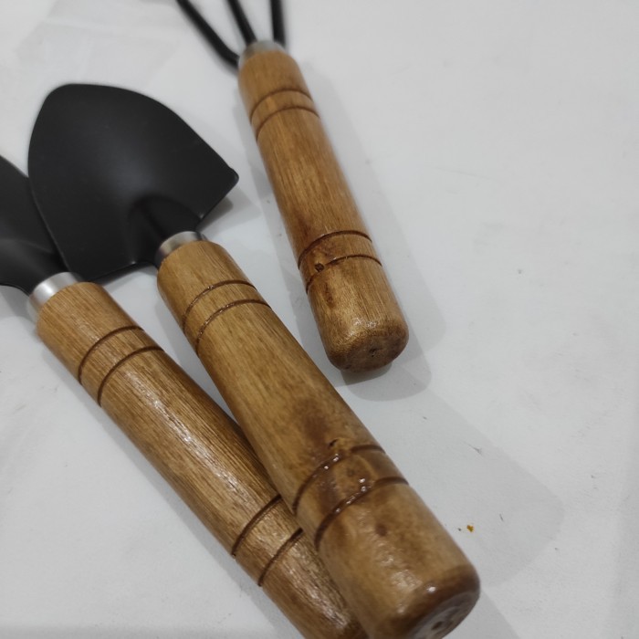 Sekop Skop garpu garukan kecil Taman tanaman kebun Berkebun sukulen set 3pcs