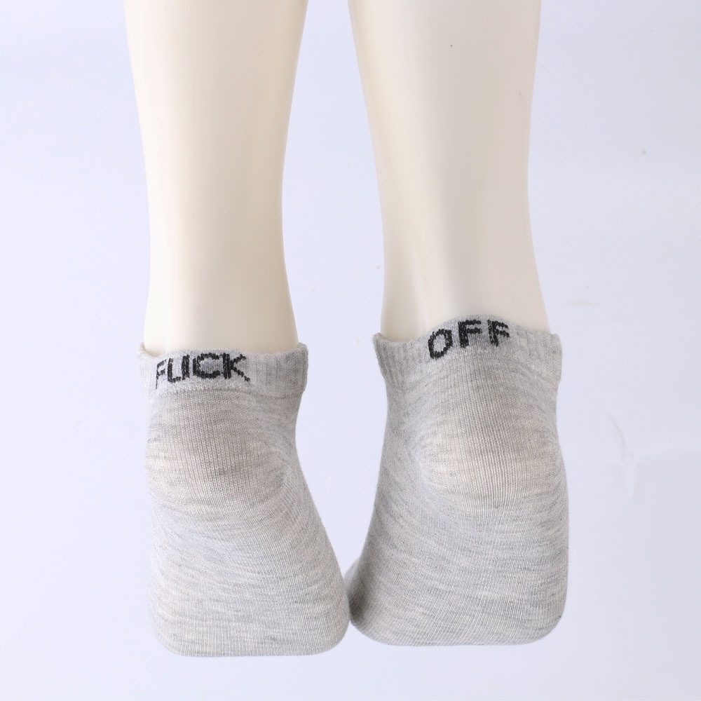 KK-41 kaos kaki pendek pria wanita f off sock cotton katun mata kaki menyerap