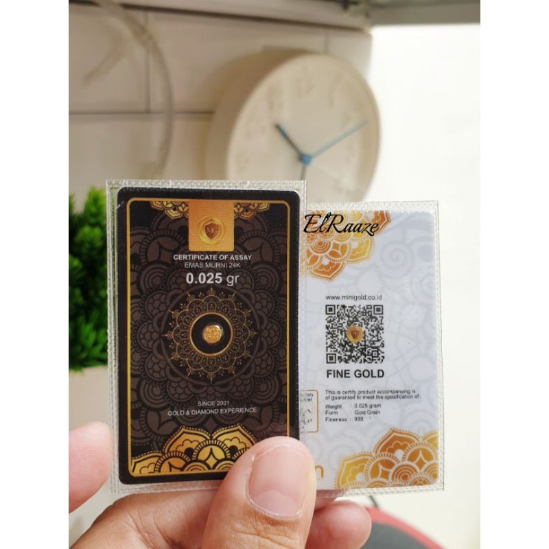 MINIGOLD SOUVENIR dan 0.025 GRAM EMAS MINI 24K MINI GOLD BISA TUKAR ANTAM-2