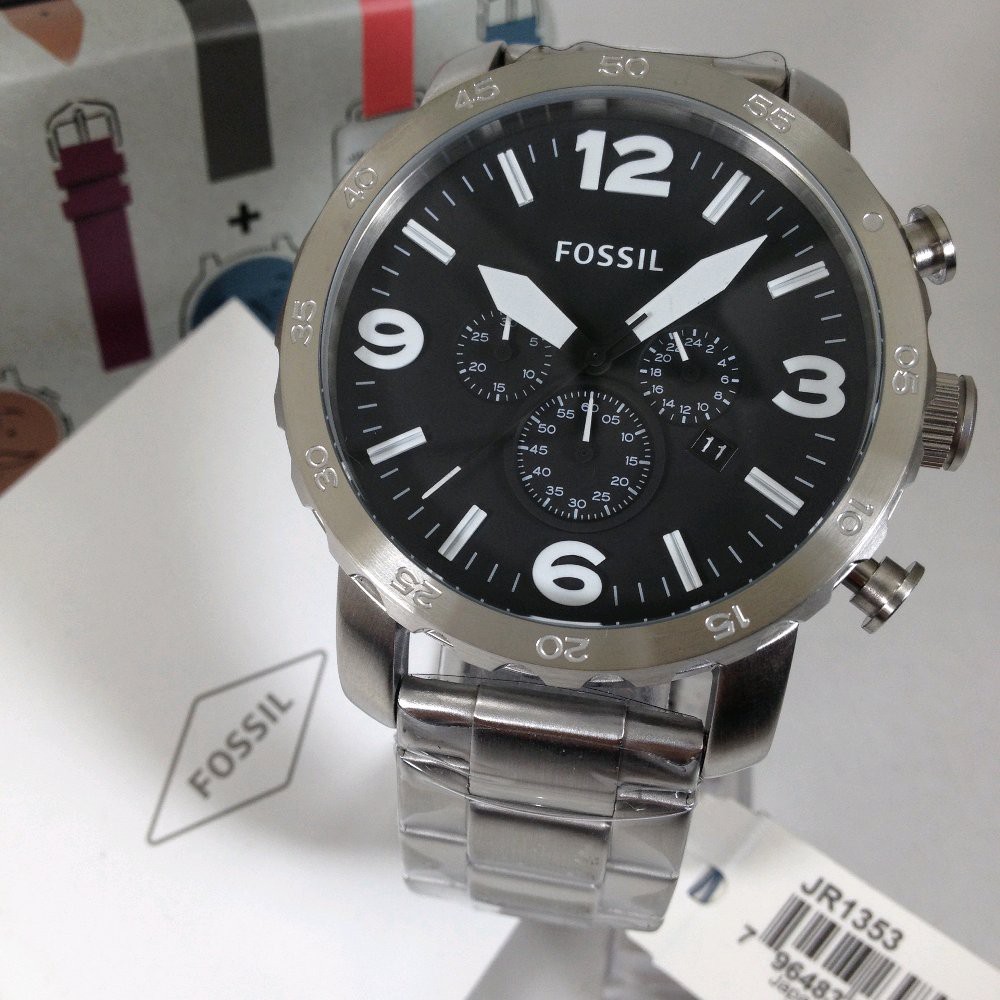 Jam Tangan Pria F055il JR 1353 silver 50mm Original