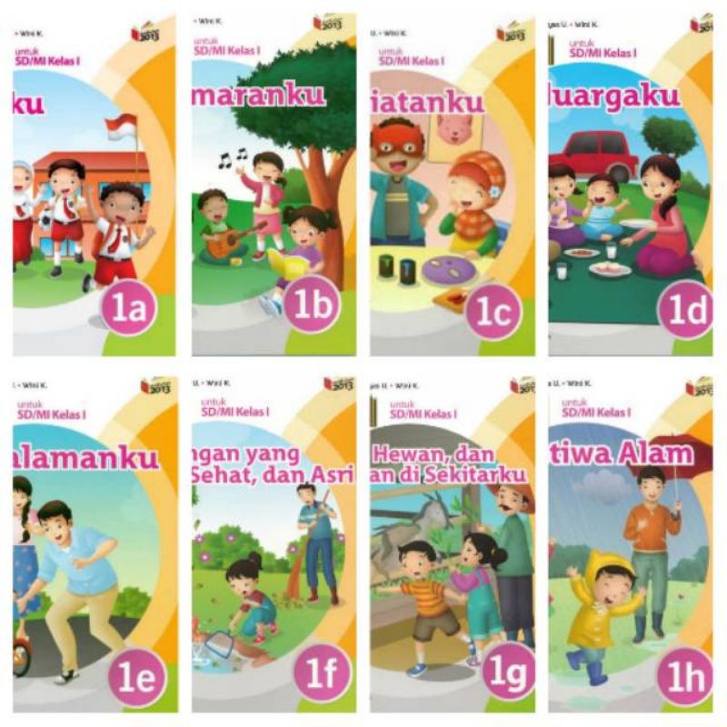 Buku Tematik Terpadu Erlangga Kelas 1 SD/MI Kurikulum 2013 Revisi
