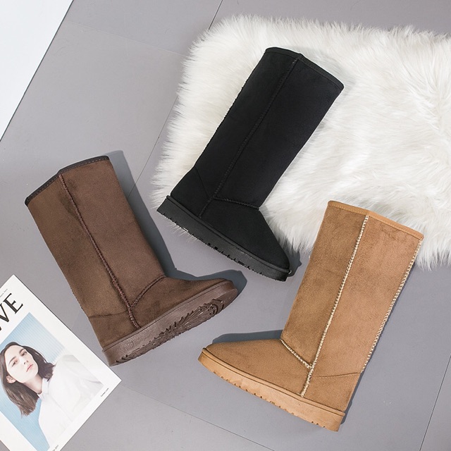 IMPORT Boots UGG Long Sepatu Boots Winter Import Bulu Musim Dingin Suede Fur