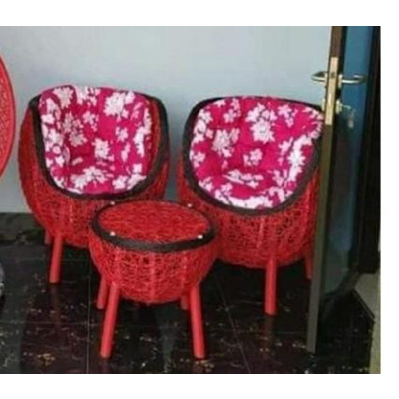 kursi teras brekele rotan sintetis