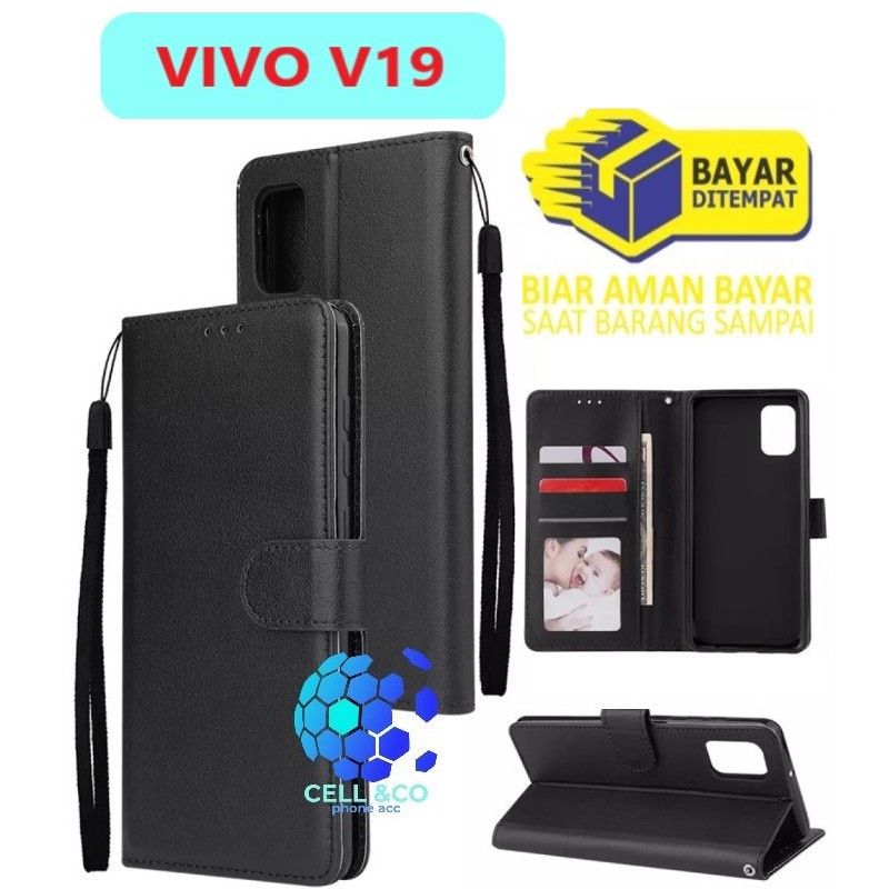 Flip cover VIVO V19 Flip case buka tutup kesing hp casing hp flip case leather wallet