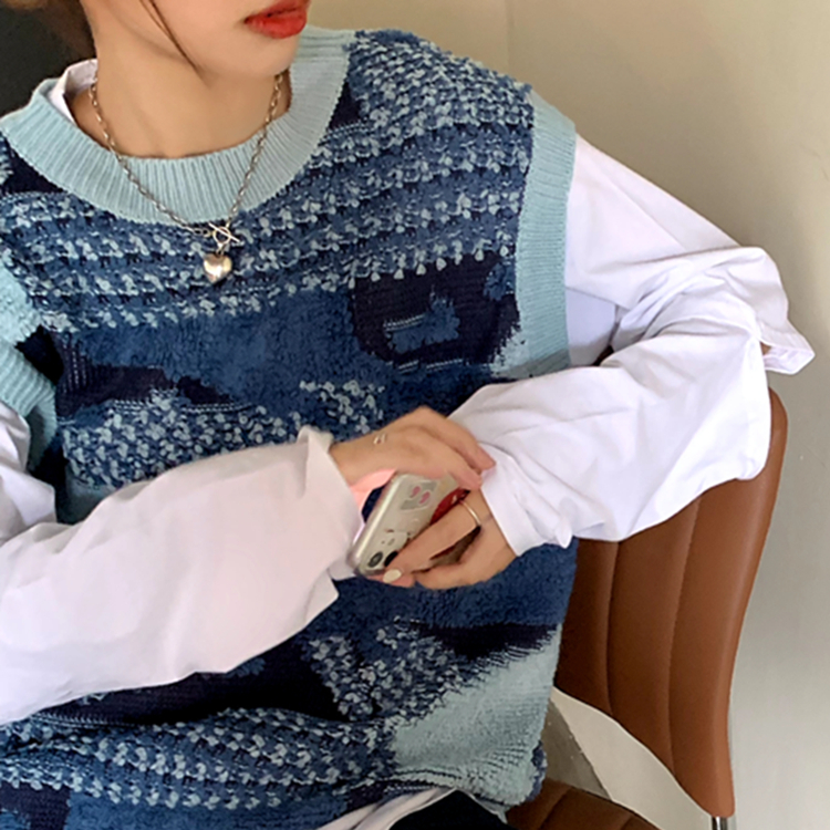  Rompi  Sweater Model Longgar Tanpa  Lengan  Gaya Korea Bahan 