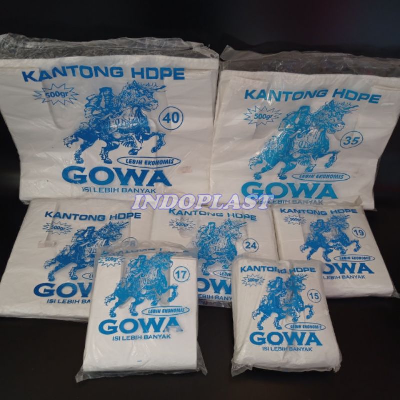 500Gram Kantong Plastik Kresek Gowa Putih Susu/Plastik HDPE