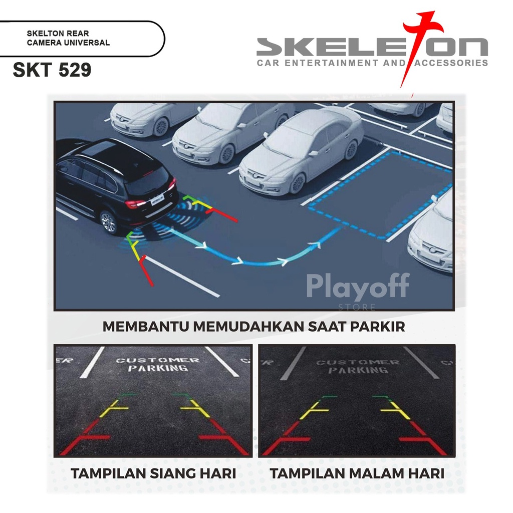 Kamera Mundur Moving Line Skeleton Rear Camera Universal SKT 529