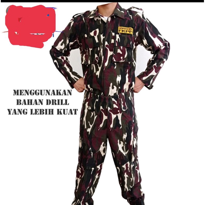setelan pdl loreng fkppi generasi muda / seragam fkppi gm