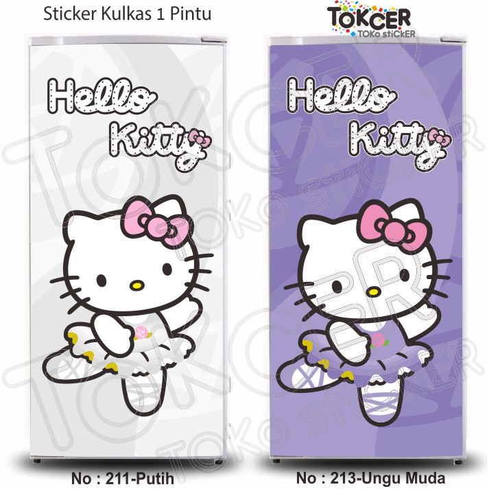 Stiker Kulkas 1 Pintu dan 2 Pintu Hello Kitty