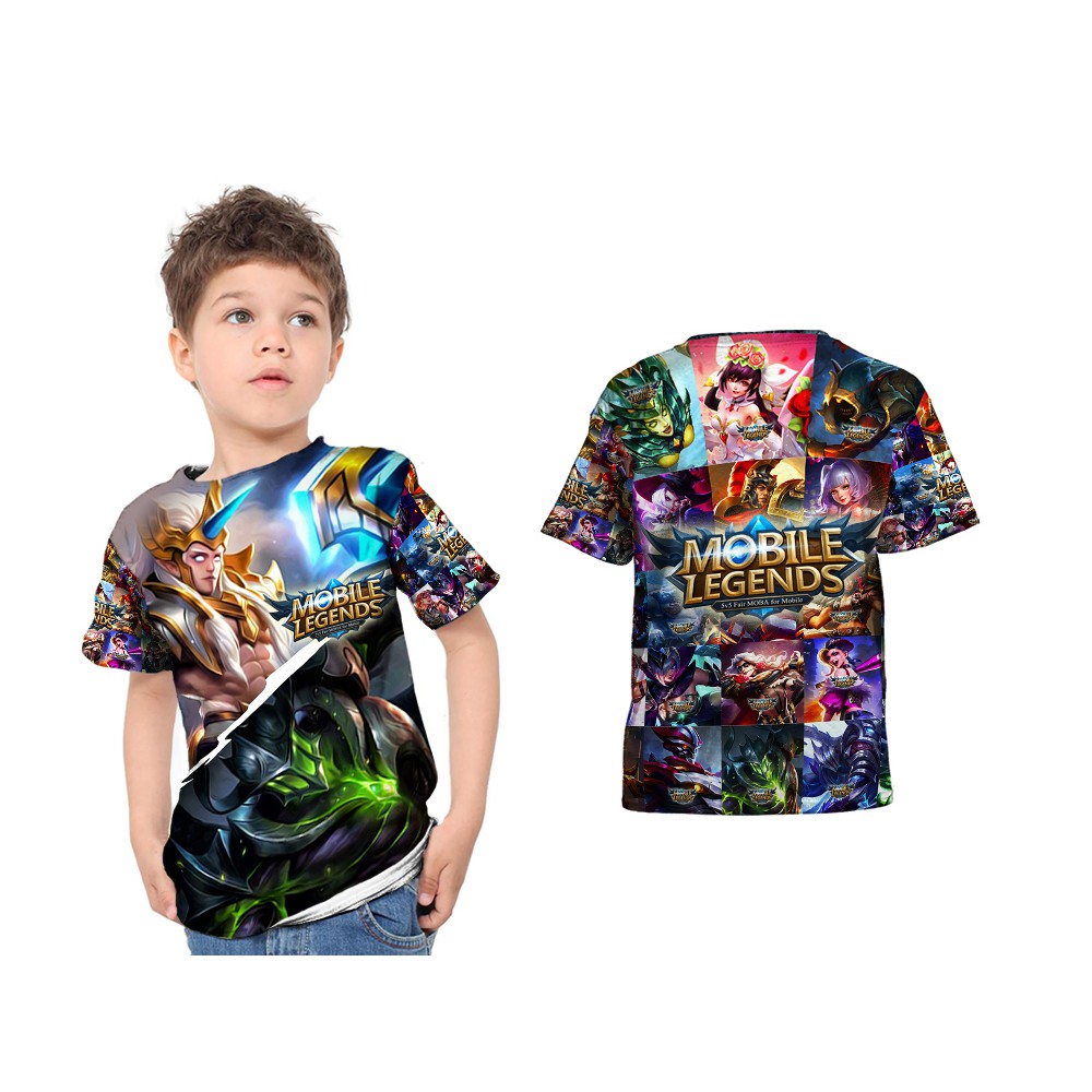 Kaos Baju Anak Fullprint Custom Argus Vs Hylos Mobile Legends