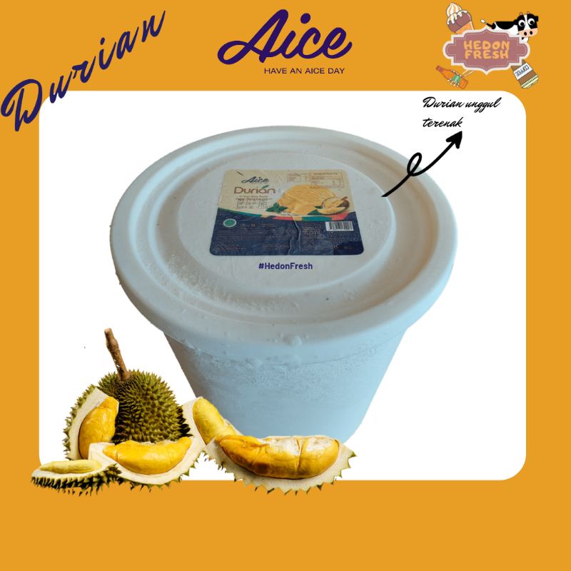 

Ice Cream Aice Durian 8 Liter (Es Krim Diamond Brookfarm Campina)