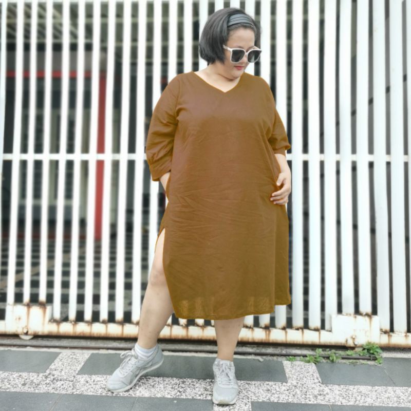 DRESS MIDI JUMBO BIG SIZE LD 140cm