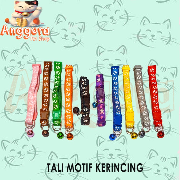 Kalung tali motif kerincing untuk Anjing dan Kucing