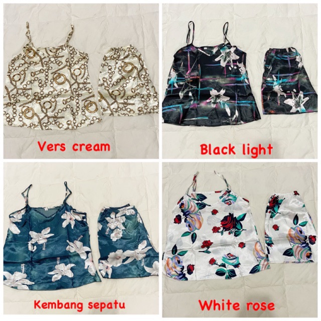 RESTOCK JC- Set Tanktop Import / Sexy sleepwear / Set kensi import / Baju tidur wanita sexy