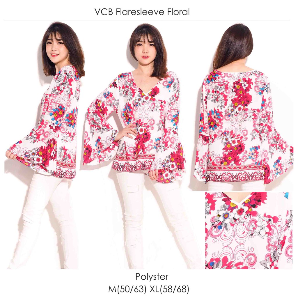 Violet Claire Blouse VCB Flaresleeve floral
