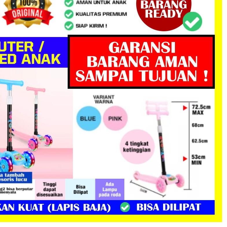 ۝ READY  SKUTER LIPAT ANAK / SKUTER ANAK / SKUTER OTOPET ANAK / SCUTER OTOPED RODA 3 / SKUTER RODA 3