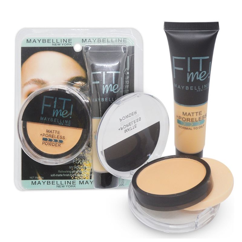 Paket Kosmetik Maybelline Fit Me Lengkap 7 in 1 - Make Up Maybelline Fit Me*