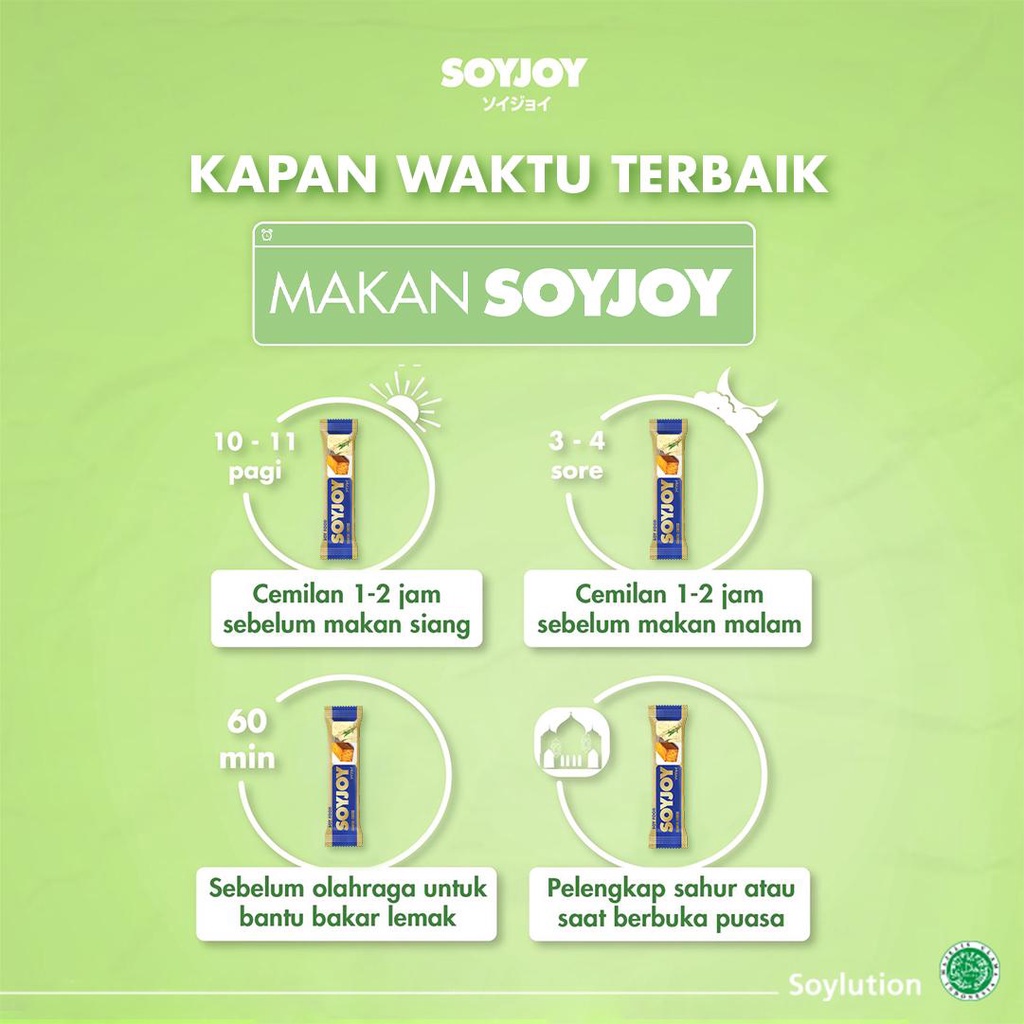 SOYJOY Snack Bar - Almond Chocolate / Raisin Almond / Strawberry / Danish Cheese - Cemilan Instan Sehat - Gluten Free - Soy Food Soylution