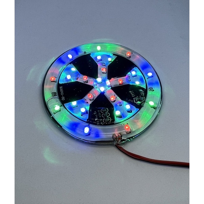 Lampu LED Logo Bulat RGB Variasi DC 12Volt Motor Mobil Universal Waterproof