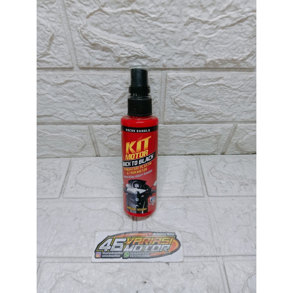 KIT MOTOR BACK TO BLACK 115ML PENGHITAM PLASTIK BODY MOTOR