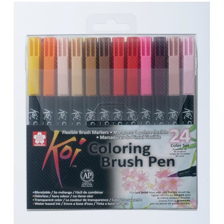 

Stok Ready Sakura Koi Coloring Brush 24 Color set Murah