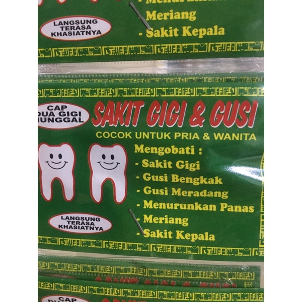 Obat Sakit Gigi Dan Gusi Cap Dua gigi Persachet