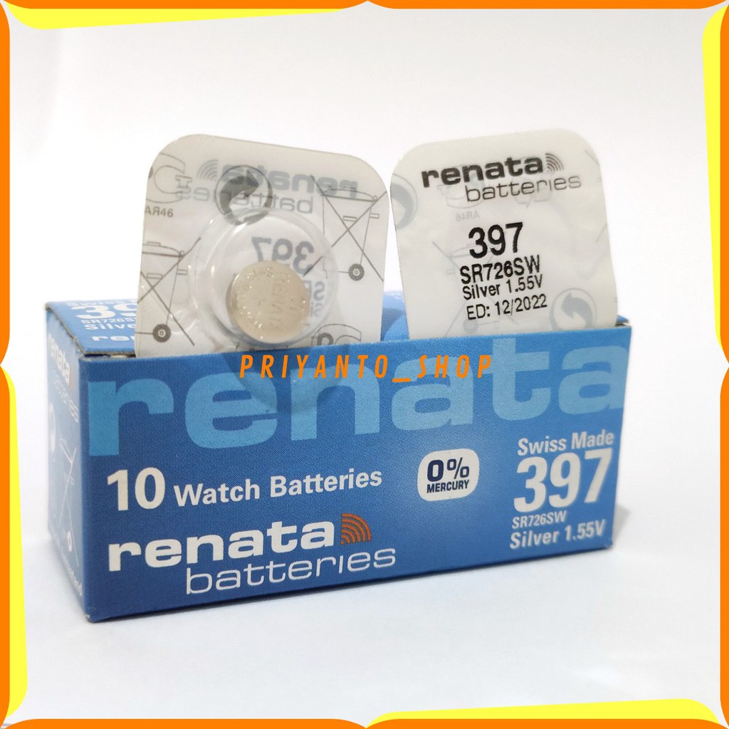 BATRE RENATA SR726SW SR726 SR 726 SW 397 BATTERY BATERAI ORIGINAL