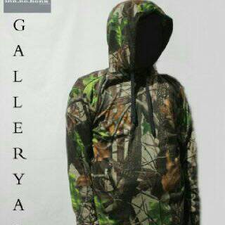 Kaos Loreng Outdoor Panjang Hoodie Camo/Perbakin